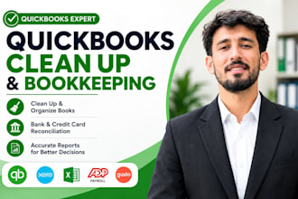 do quickbooks clean up, setup, bookkeeping, and reconciliation in quickbooks