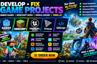 develop fix godot games minecraft mods unreal engin threejs godot gdscripts vfx