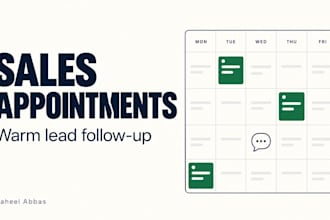 follow up with warm b2b leads and set sales appointments