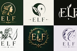 design a professional, fantasy, magical, fairy, mystical, character elf logo