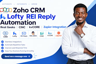 zoho crm lofty rei reply automation real geeks cinc kvcore zapier integration