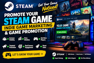 promote your steam game, indie game marketing and game promotion