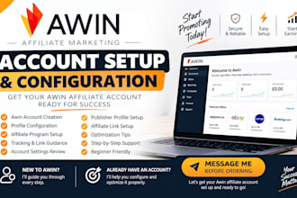 create and setup awin account for your approval