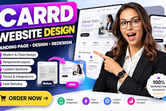 build carrd website, landing page, and carrd redesign