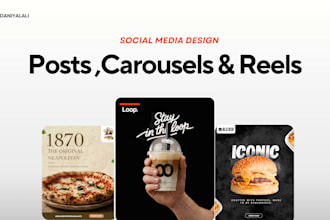 design affordable carousel posts for education, sales and brand awareness