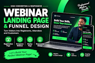 build evergreen webinar landing page and replay funnel