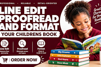 line edit proofread and format your childrens book