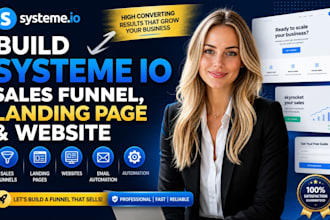 build systeme io sales funnel, landing page and website