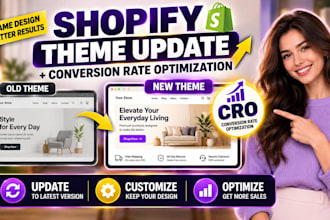 update shopify theme for shopify cro and conversion rate optimization