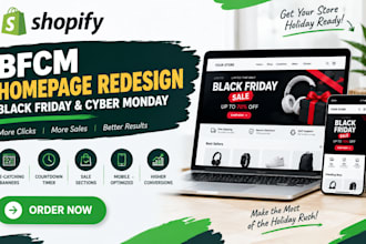redesign your shopify homepage for black friday and cyber monday sales