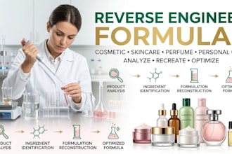 reverse engineer cosmetic, skincare, perfume and personal care formulas