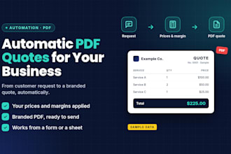 build an automatic quote and PDF generator for your business