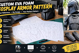 design eva foam cosplay armor patterns and printable cutting templates