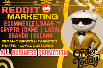 build brand presence organically market any website app iptv via reddit SEO post