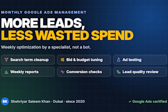be your google ads manager and optimize your PPC campaigns monthly