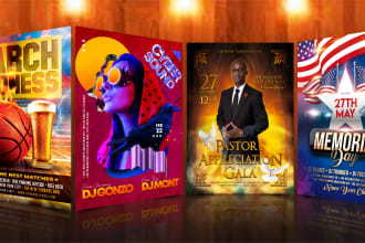 design any event flyer in 10 hours