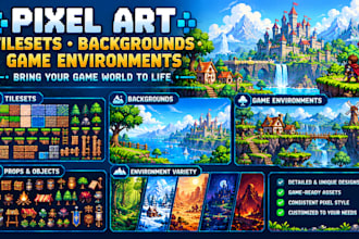 create pixel art tilesets backgrounds, and game environments