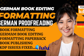 polish german fiction novel proofread german text romance book editing self help
