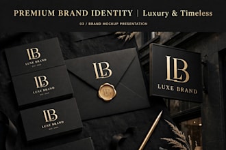 design minimalist modern luxury logo and business card