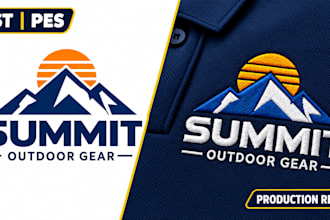 do embroidery digitizing logo to dst pes file