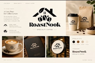 design a modern coffee shop brand identity