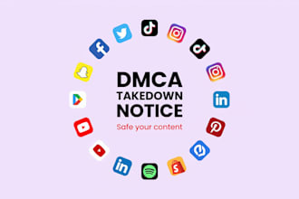 takedown facebook instagram tiktok reddit telegram google under dmca