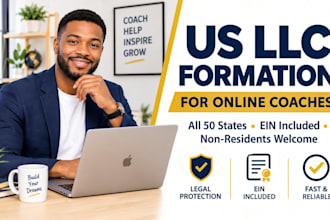 form your US llc for online coaches with ein and registered agent