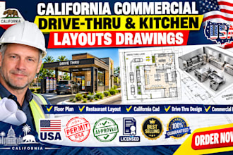 design commercial kitchen blueprints and drive thru layouts ca