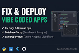 fix, enhance, and build your vibe coded mvp or ai app