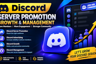 promote your discord server, boost community growth and managements