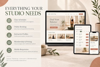 yoga studio website wordpress website