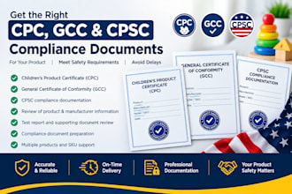create amazon cpc, gcc and cpsc compliance documents