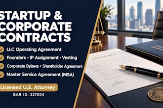 draft a master service agreement and custom b2b business client contracts