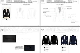 create a professional fashion tech pack