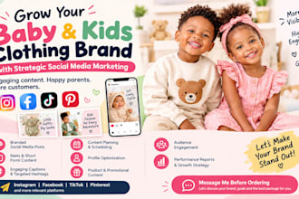manage social media for baby and kids clothing brands