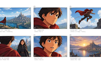 create a professional storyboards and animatic for your animation