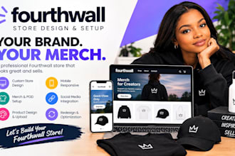 setup fourthwall store design fourth wall website fourthwall pod merch etsy shop