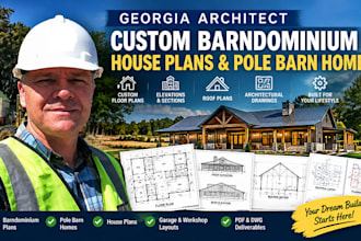 design georgia architect custom barndominium, house plan and pole barn container