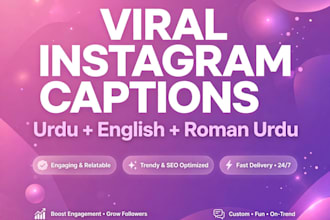 write viral urdu and english instagram captions