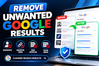 permanently remove mugshots, bad articles, negative link, false news from google