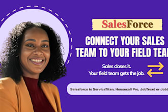 setup salesforce with field service software, quickbooks