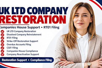 restore UK ltd company, reinstate dissolved UK company, rt01, companies house