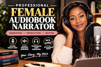be female audiobook narrator for acx and audible with neutral female accent