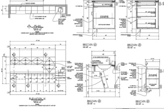 create millwork shop drawings, cabinetry, furniture and detailed cad drawings