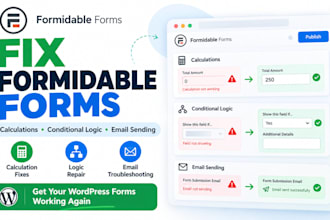 fix formidable wordpress forms calculation conditional logic and email sending