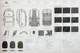 design bag tech pack, handbag backpack tech pack, fashion bag tech pack designer