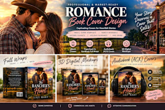 design a professional small town romance book cover