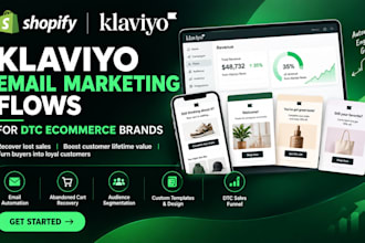 klaviyo shopify email flows and automation, klaviyo management for dtc brands