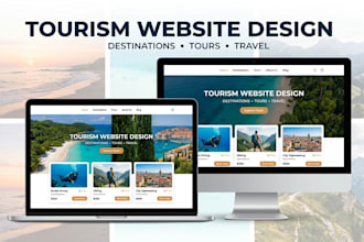 design a tourism website for travel, tour and destination