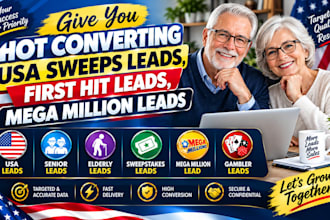 give sweeps leads, mega million lead, usa leads, gambler leads, sweeps leads
